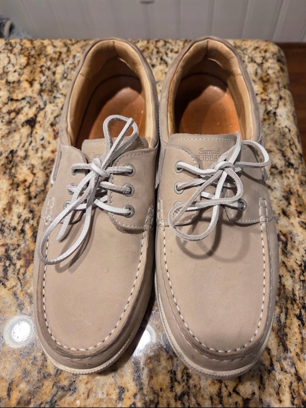 Samuel Hubbard Men’s Tan Nubuck Boat Shoes